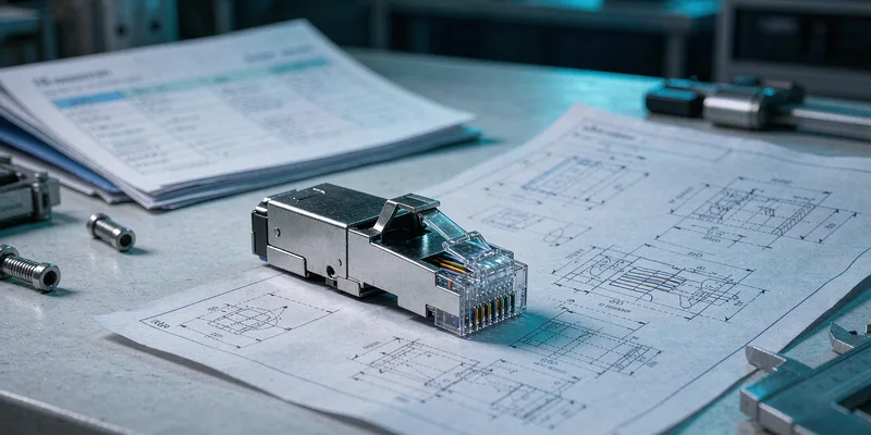 OEM connector product with dimensional drawing for BOM and tolerance review