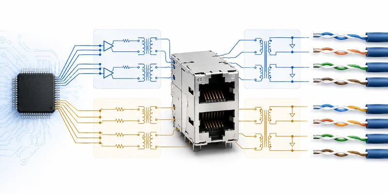 MagJack PHY pinout mapping for current-mode and voltage-mode compatibility