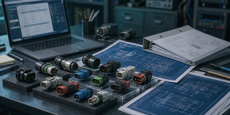 OEM connector sourcing review with connector products and engineering specification drawings