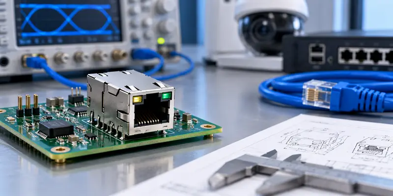 1000BASE-T RJ45 connector validation for IP camera and NVR hardware