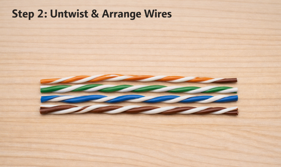 Step 2: Untwist and Arrange the Wires