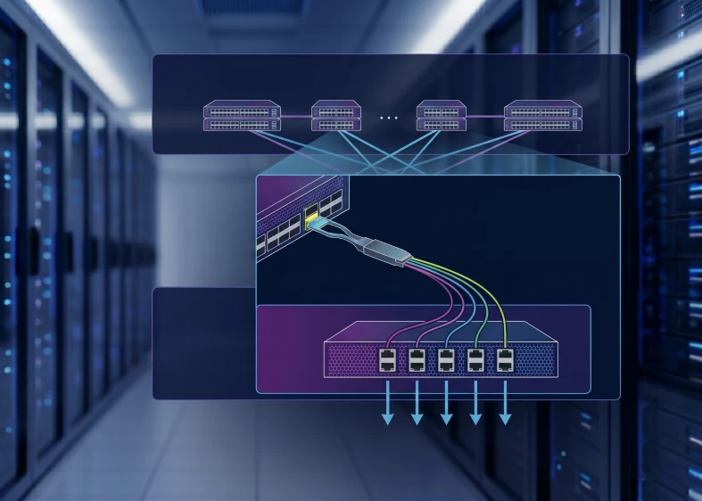  100G breakout and leaf-spine switching architectures