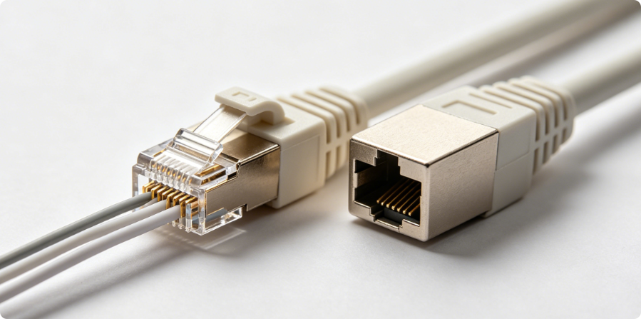 pass through RJ45 connector