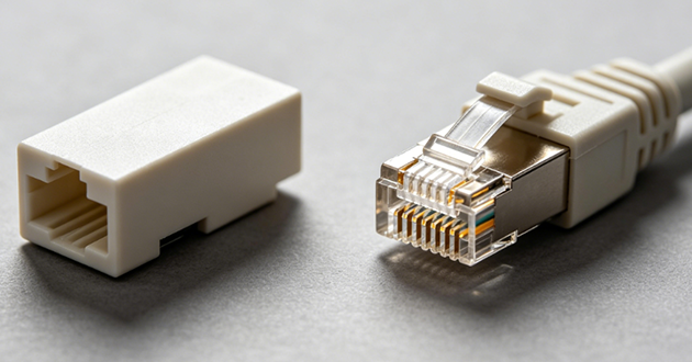 RJ45 pass through connectors