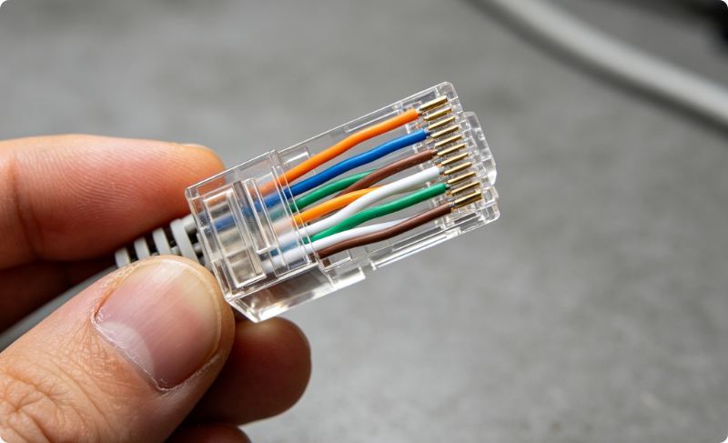 pass through RJ45 connector